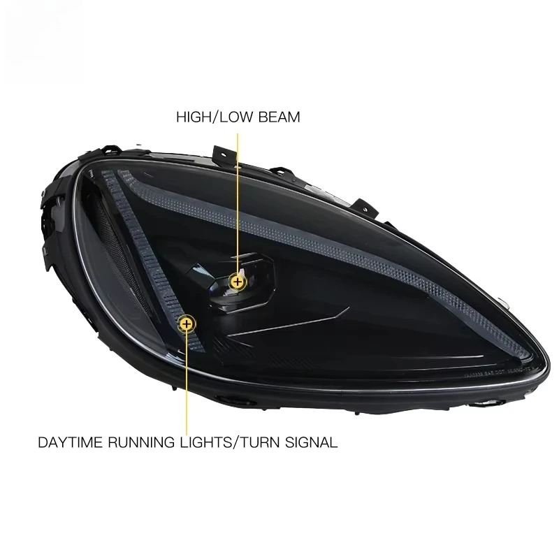 YU GUANG for  Corvette C6 2005-2013 Headlights Upgrade LED Front Lamp White Dynamic DRL Headlamps Front Light Assembly